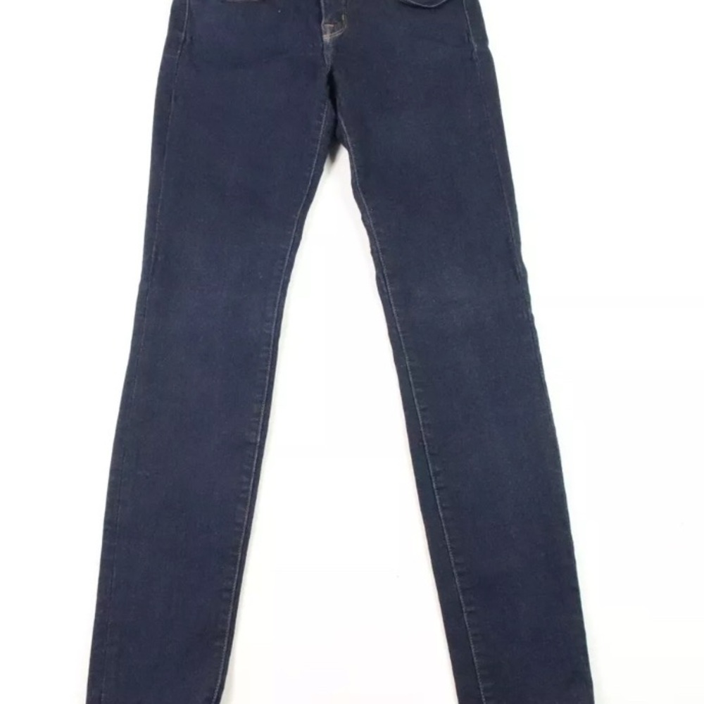 L’Agence Jeans Womens 26 Blue Chantal Low-Rise Skinny Midnight Dark Wash